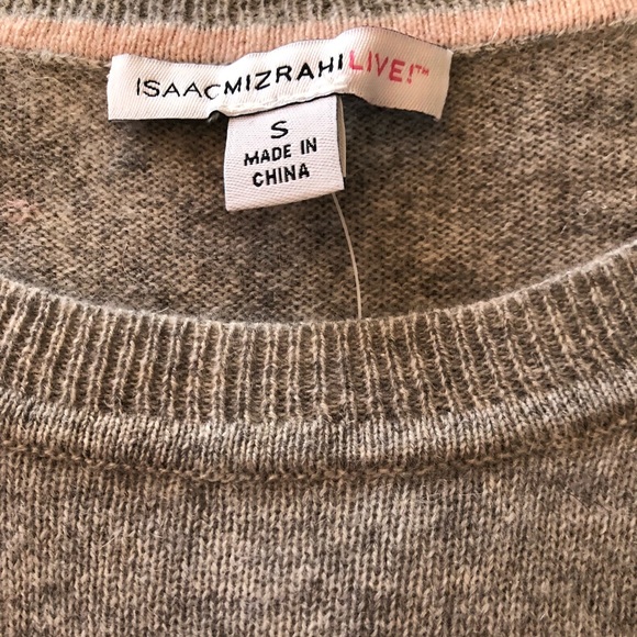 NWOT Isaac Mizrahi Live size S grey sweater - Picture 2 of 4